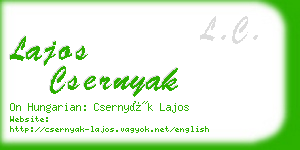 lajos csernyak business card